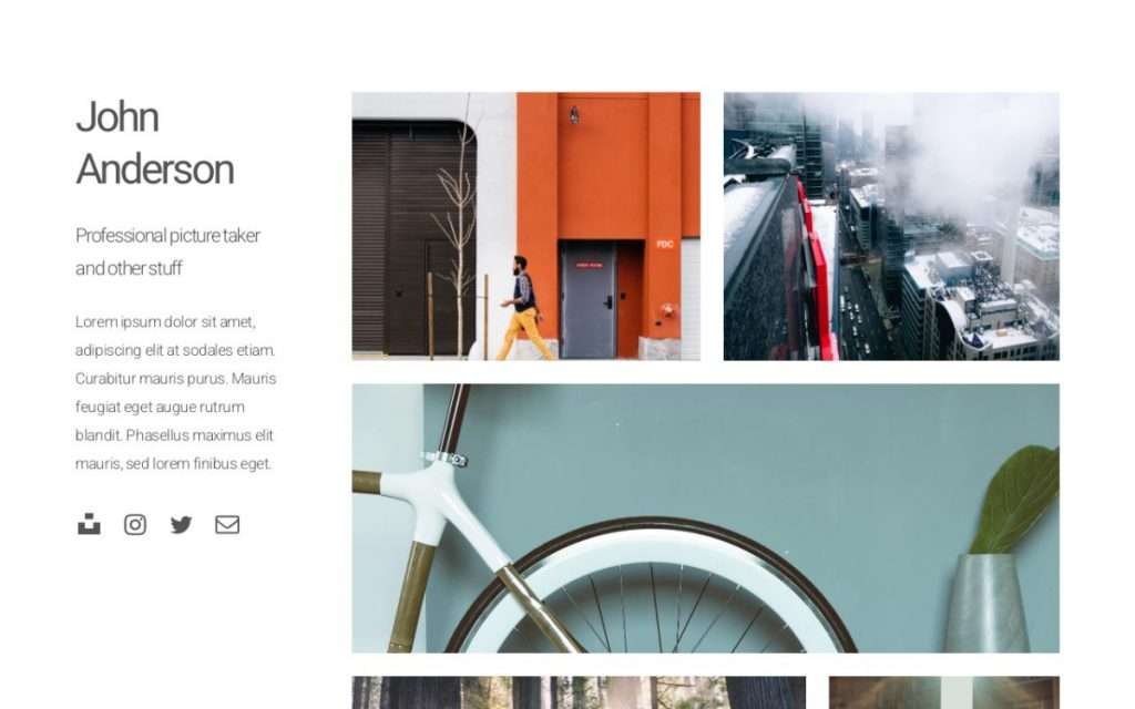Minimalist Portfolio Carrd Template